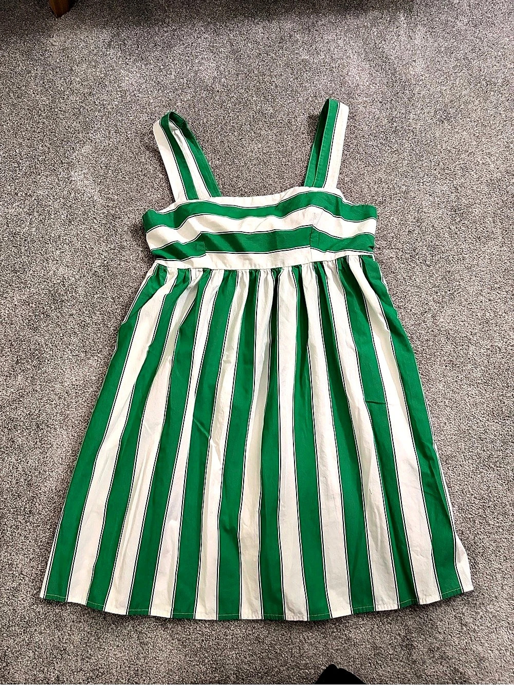 Gap Striped Dress in Green & White Size Medium Like New
